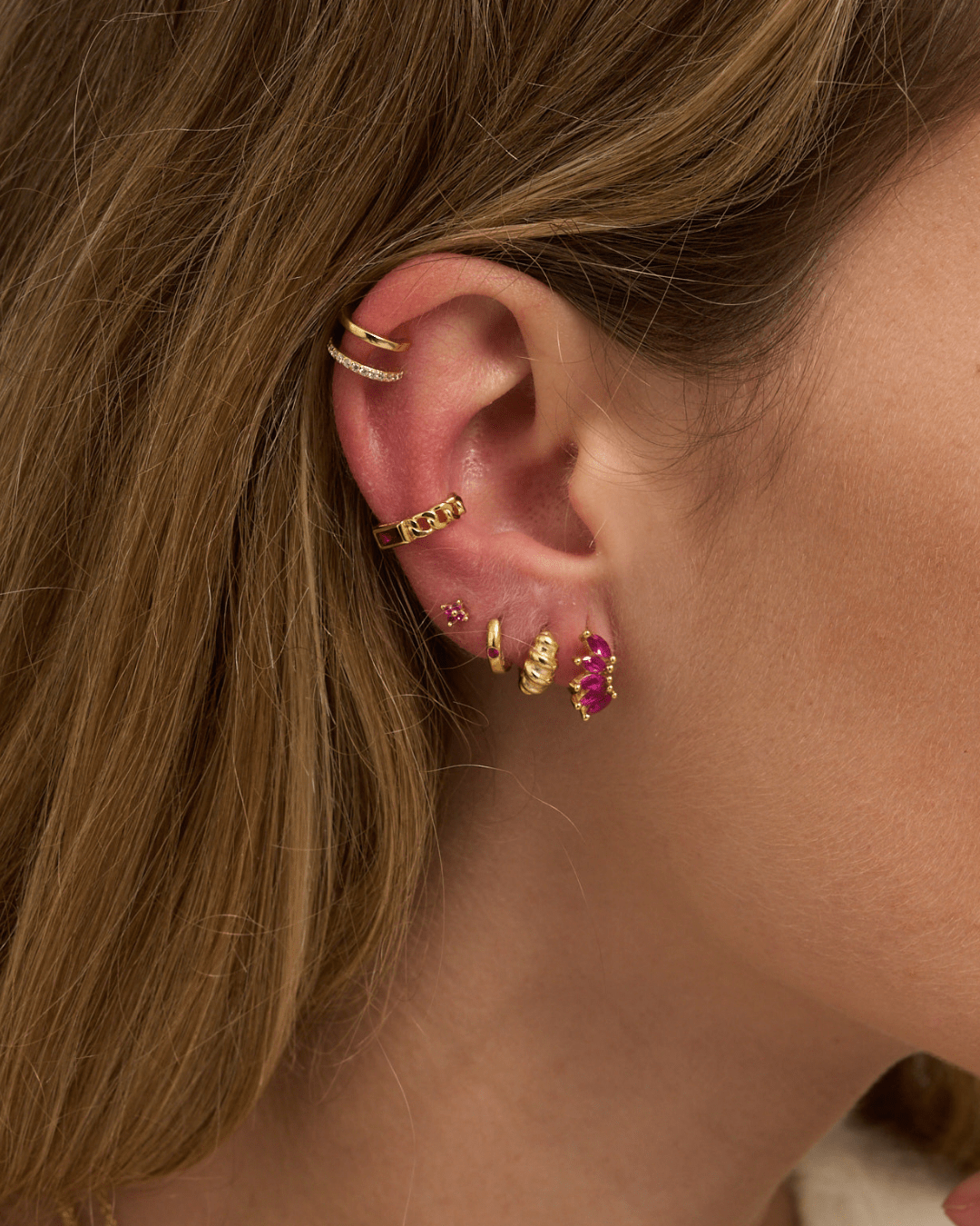 EARCUFFheylovePendiente earcuff two lines earcuff | heylove