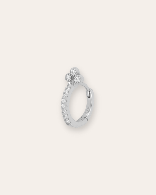 LAST CHANCEheyloveMini hoops clover plata | heylove