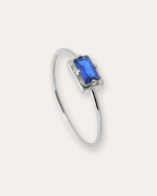 LAST CHANCEheyloveAnillo rectangle blue plata | heylove