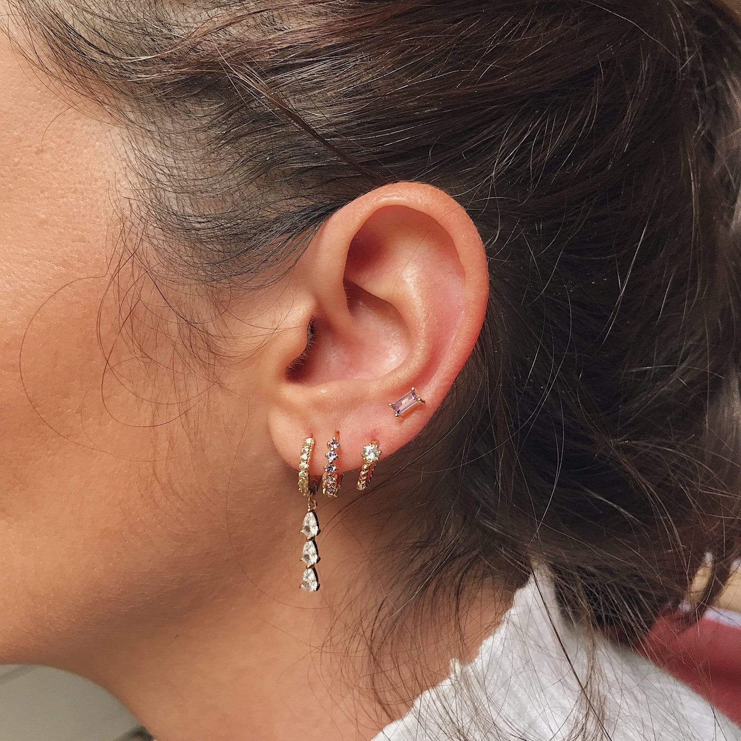 LAST CHANCEheylovePendientes little reverse lila plata | heylove