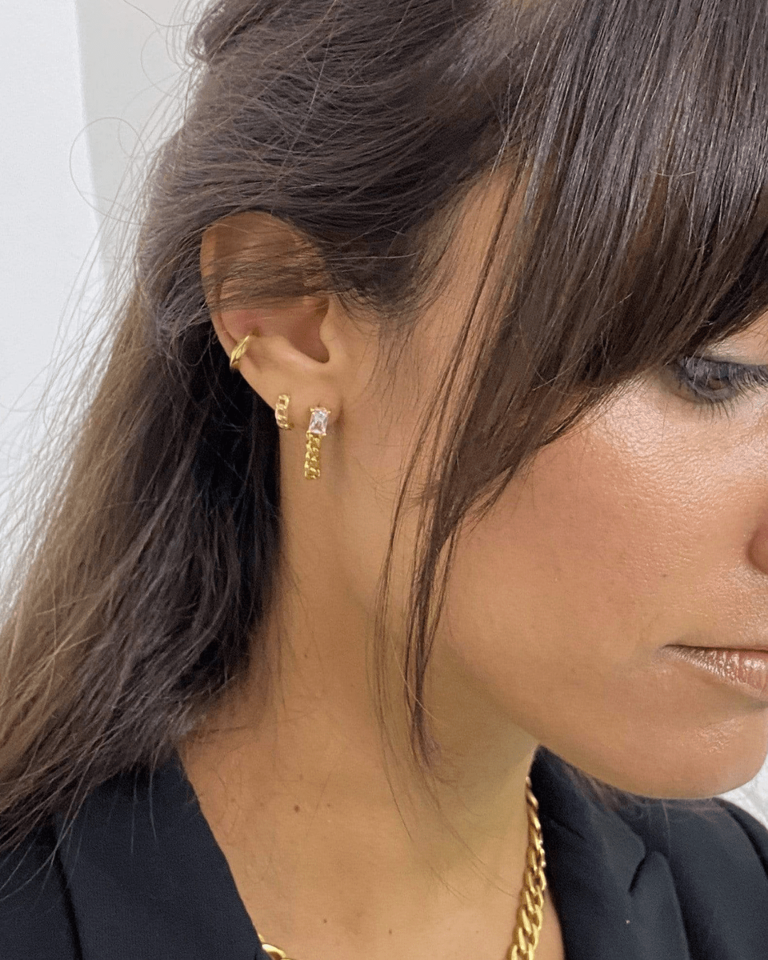 PENDIENTESheylovePendiente mini chain hoops | heylove