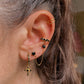 PENDIENTESheylovePendiente mini dot negro doble | heylove