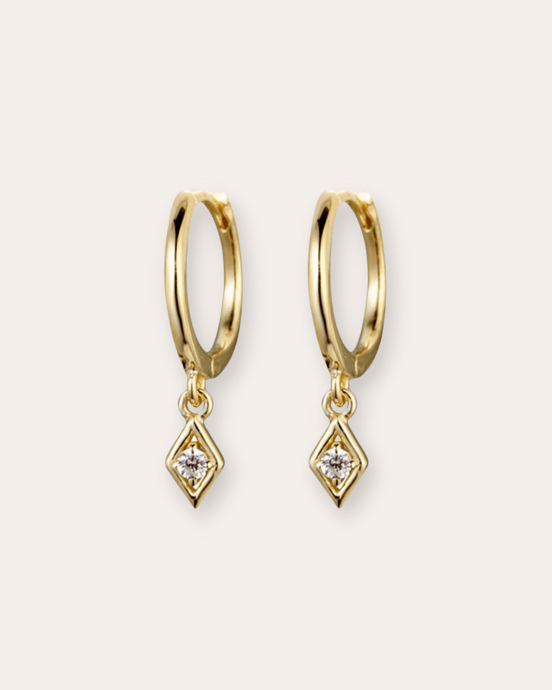 PENDIENTESheylovePendientes mini hoops rombo | heylove