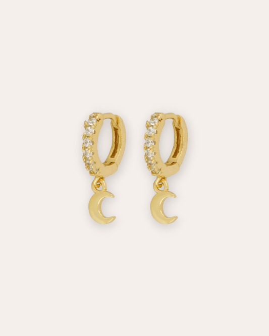 PENDIENTESheylovePendientes mini moon cz hoops | heylove