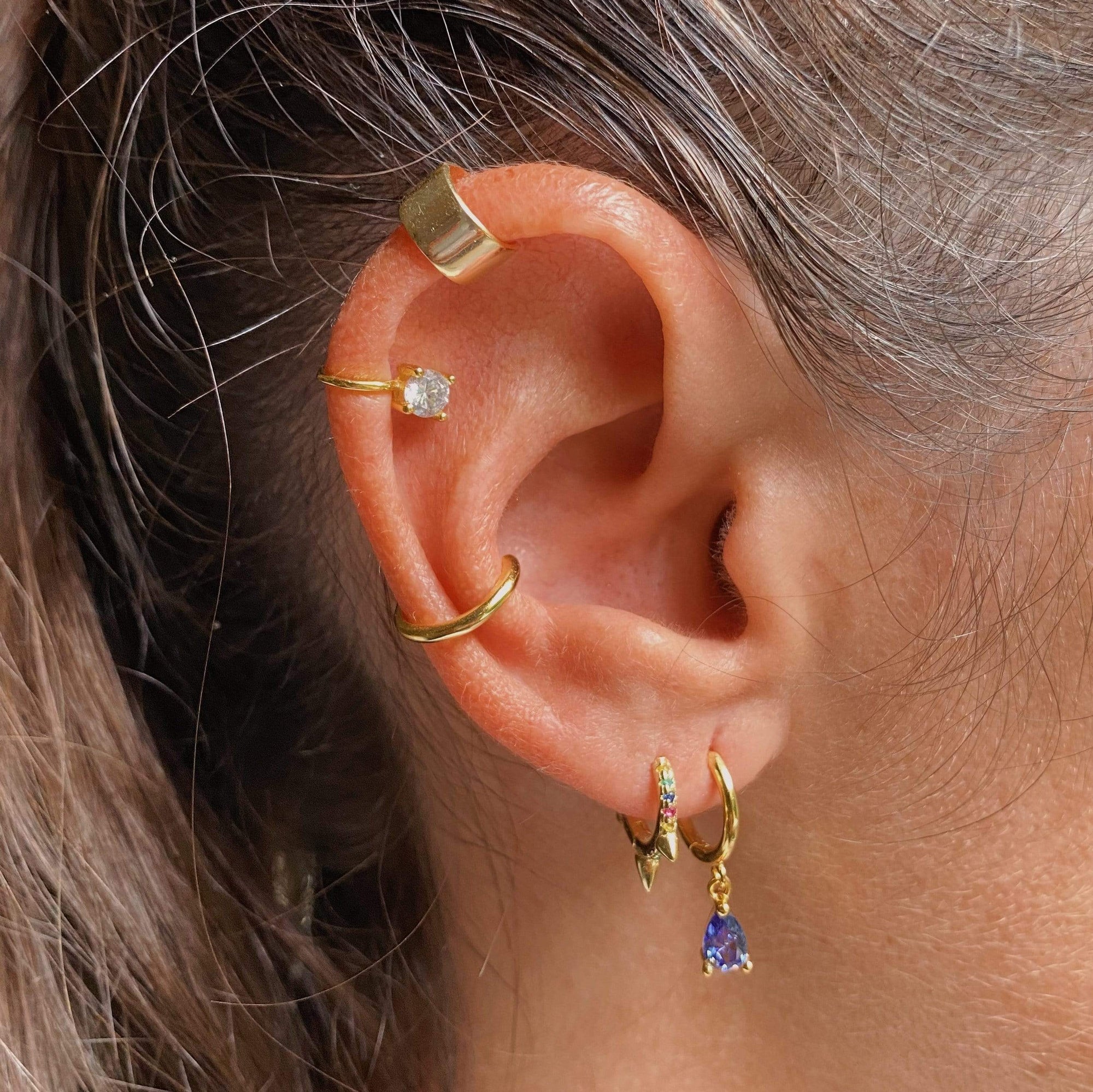 LAST CHANCEheylovePendiente mini peak triple hoops multicolor | heylove