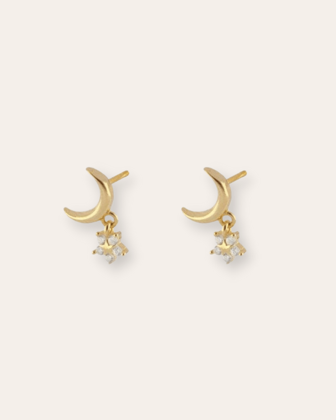 PENDIENTESheylovePendientes moon and star | heylove