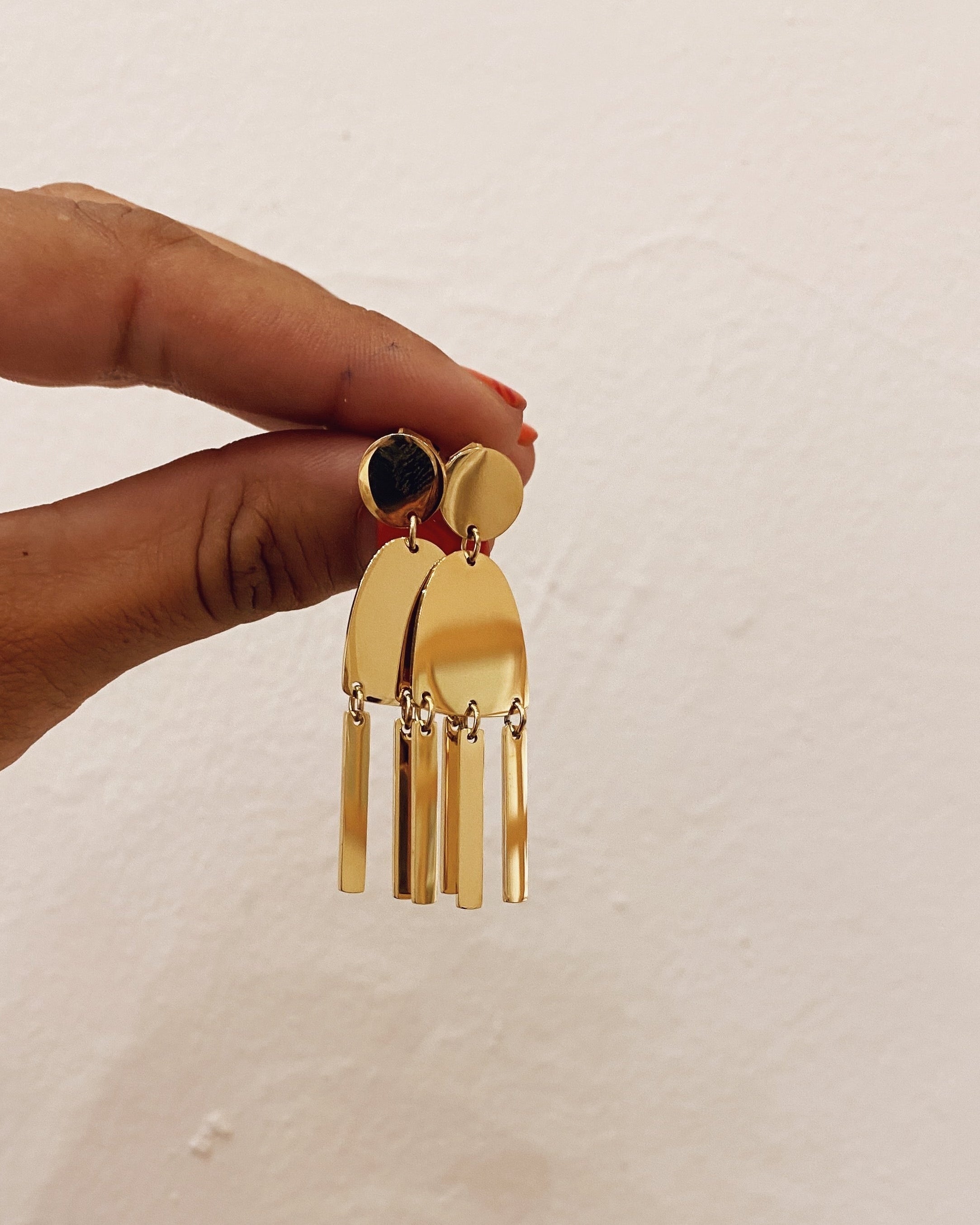 PENDIENTESheylovePendientes Geometricos de acero | heylove