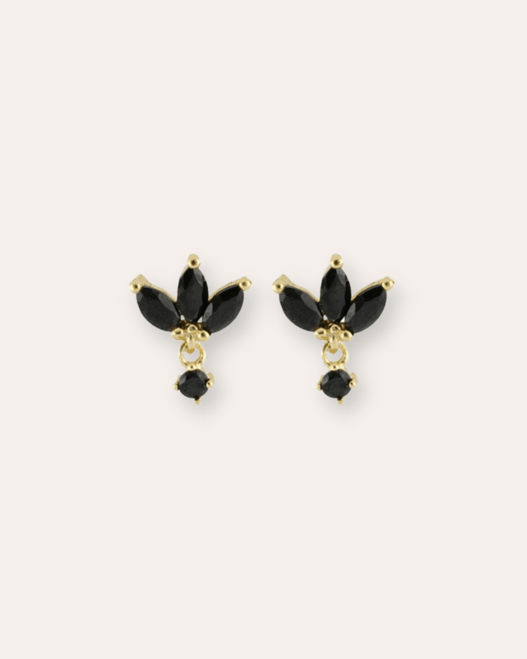 HALF FLOWER DROP EARRINGS