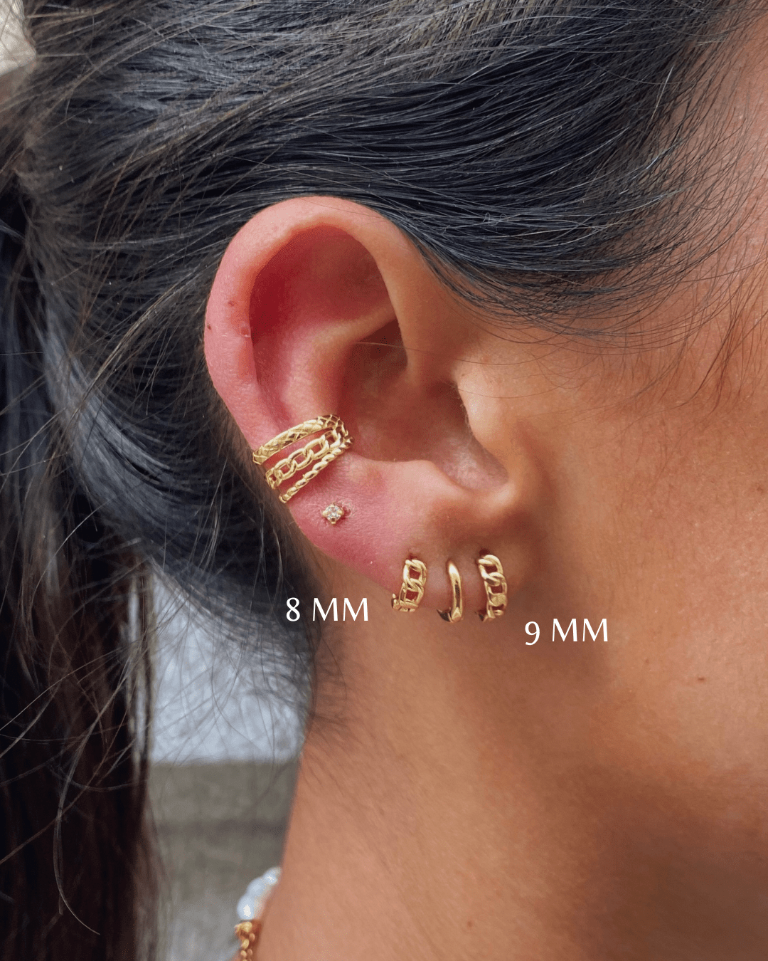 PENDIENTESheylovePendiente mini chain hoops | heylove