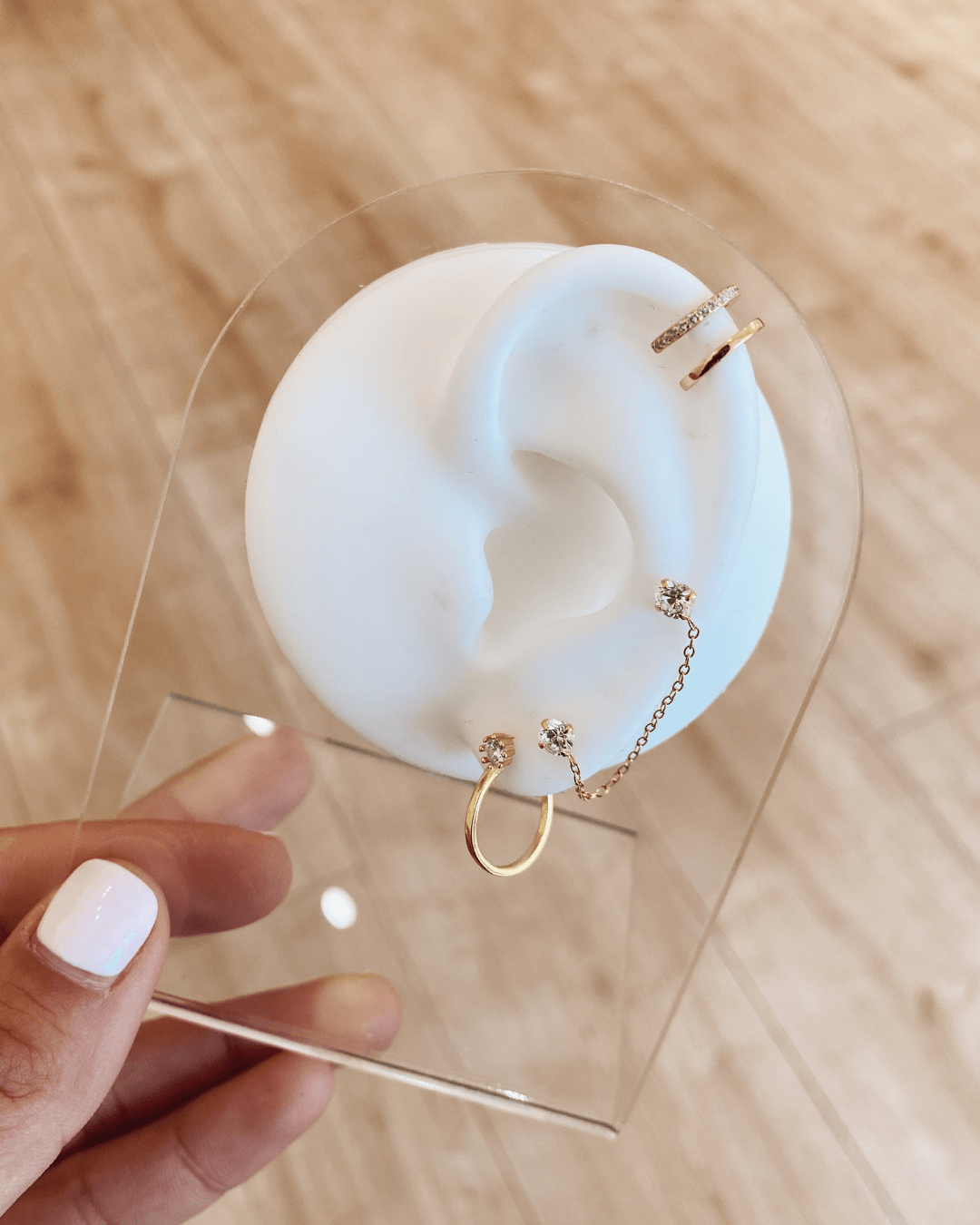 PENDIENTESheylovePendiente dot blanco doble | heylove