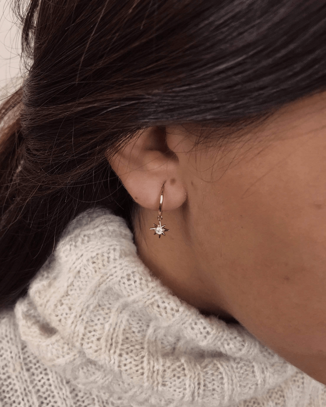 PENDIENTESheylovePendientes mini hoops star | heylove