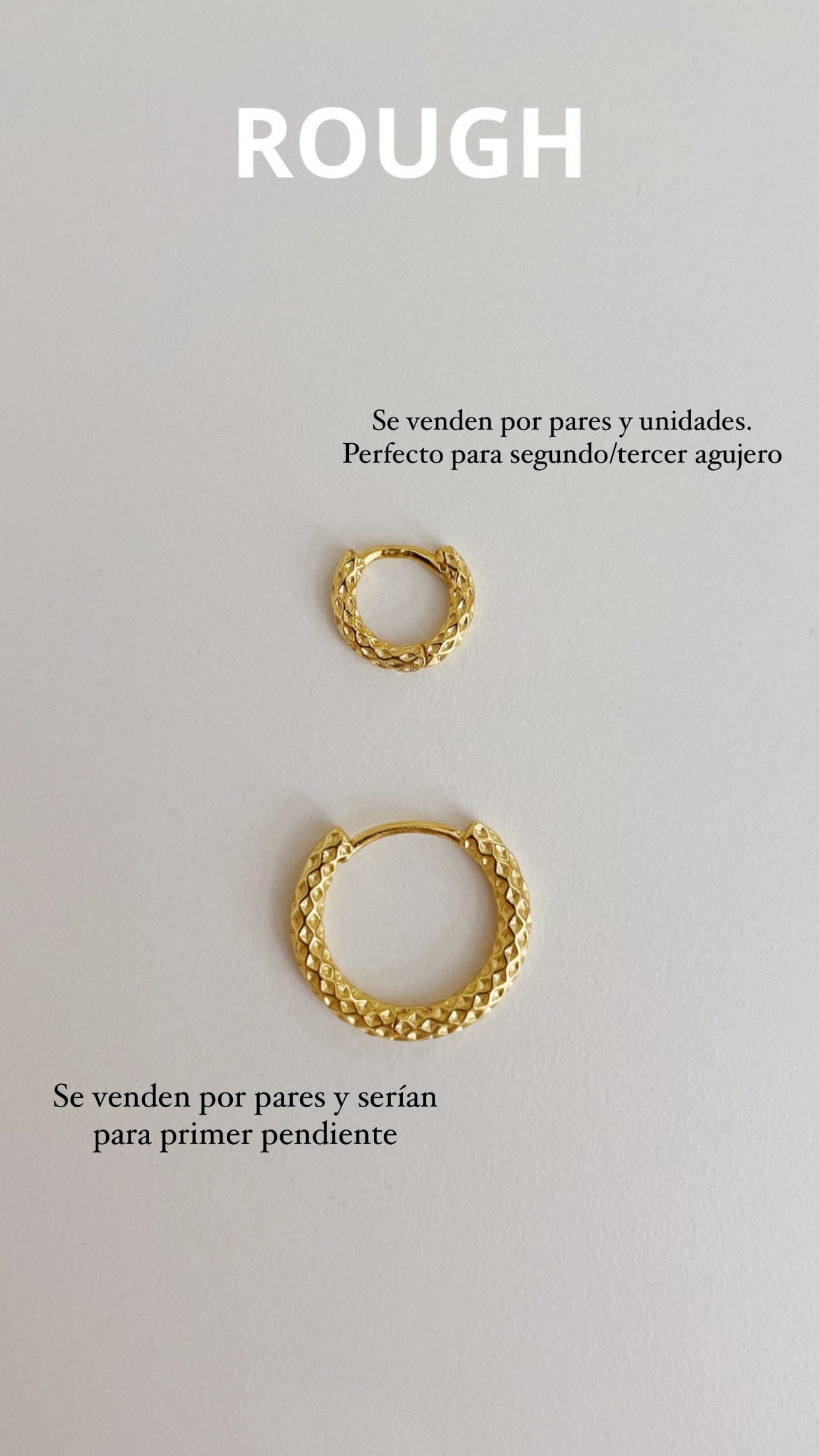 PENDIENTESheylovePENDIENTES ROUGH HOOPS 10 MM | HEYLOVE