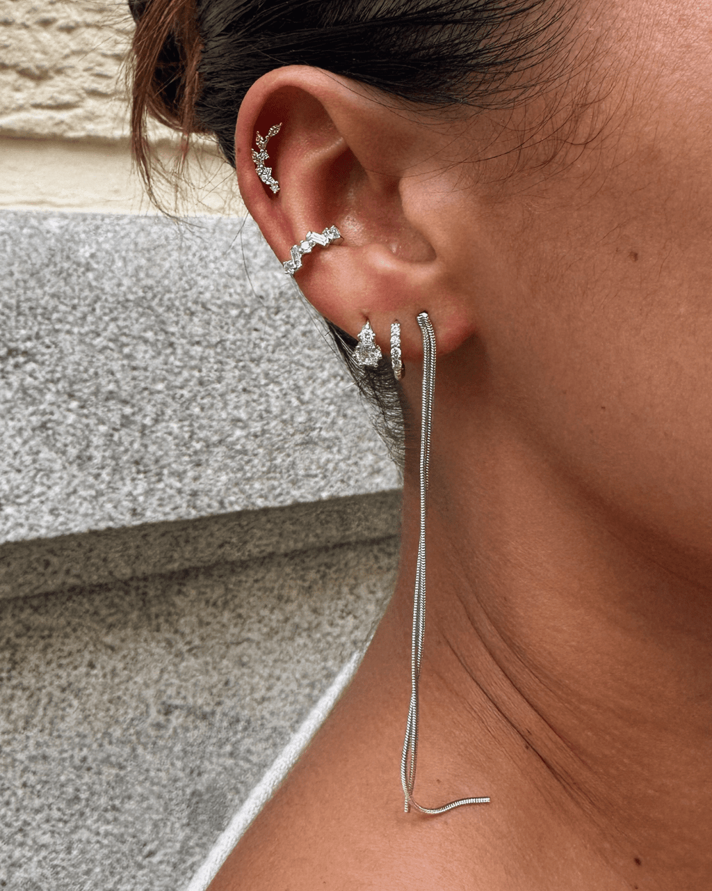 PENDIENTESheylovePendiente mini triple cz hoops | heylove