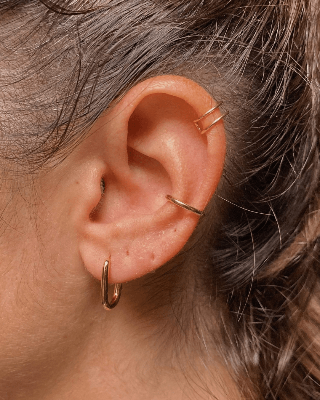 Modern Rectangle Huggie Earrings – Grayling