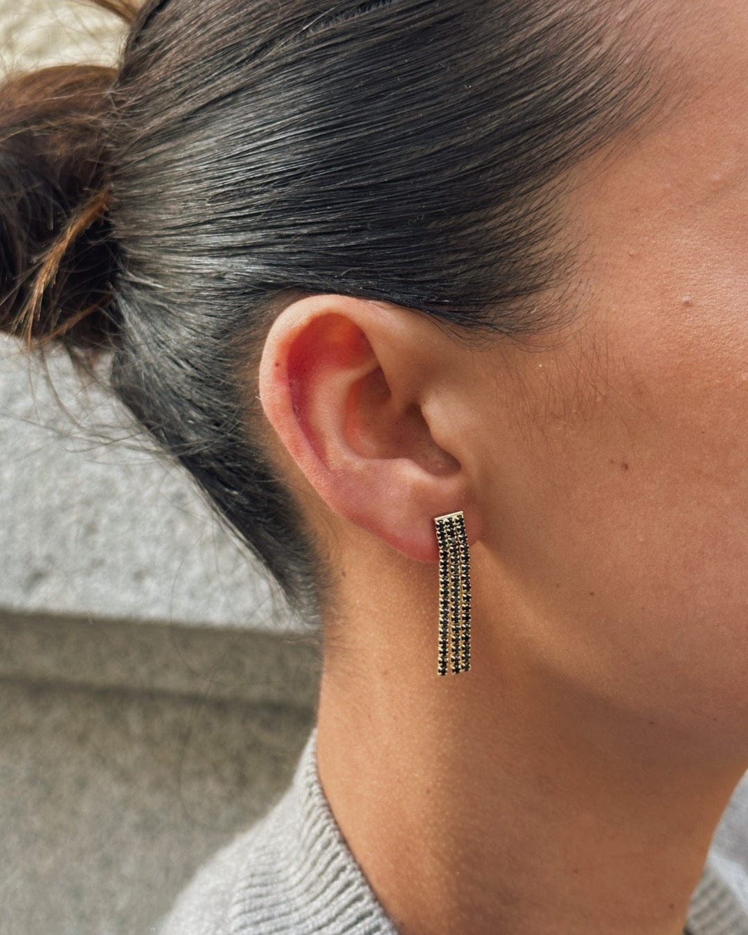 heylove PENDIENTES PENDIENTES RIVIERE TRIPLE
