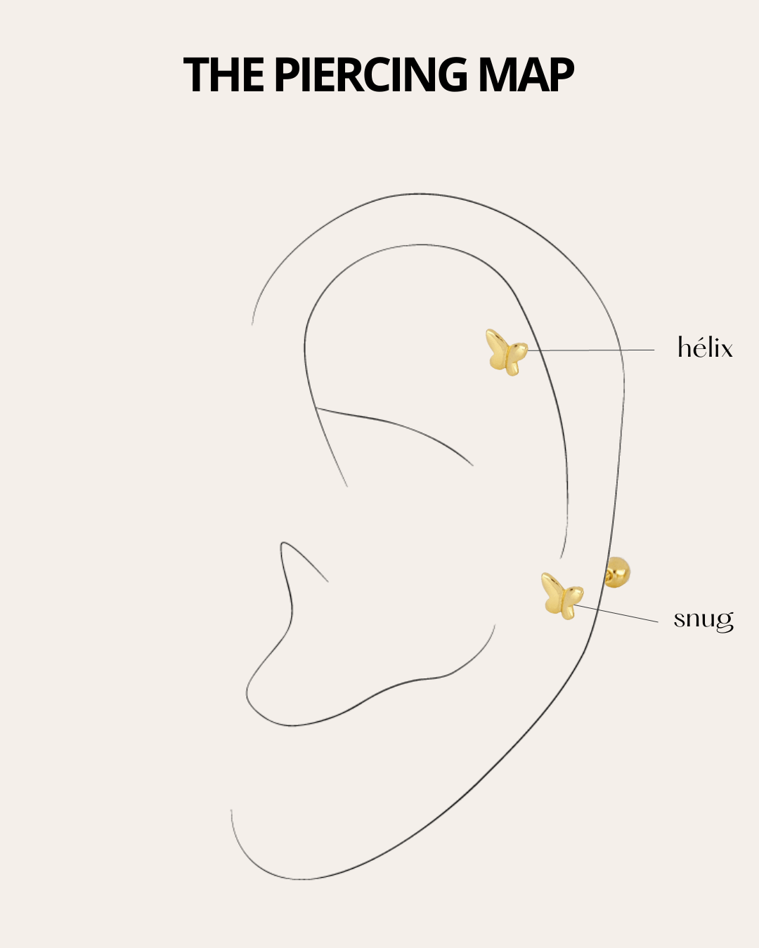 PENDIENTESheylovePiercing butterfly | heylove