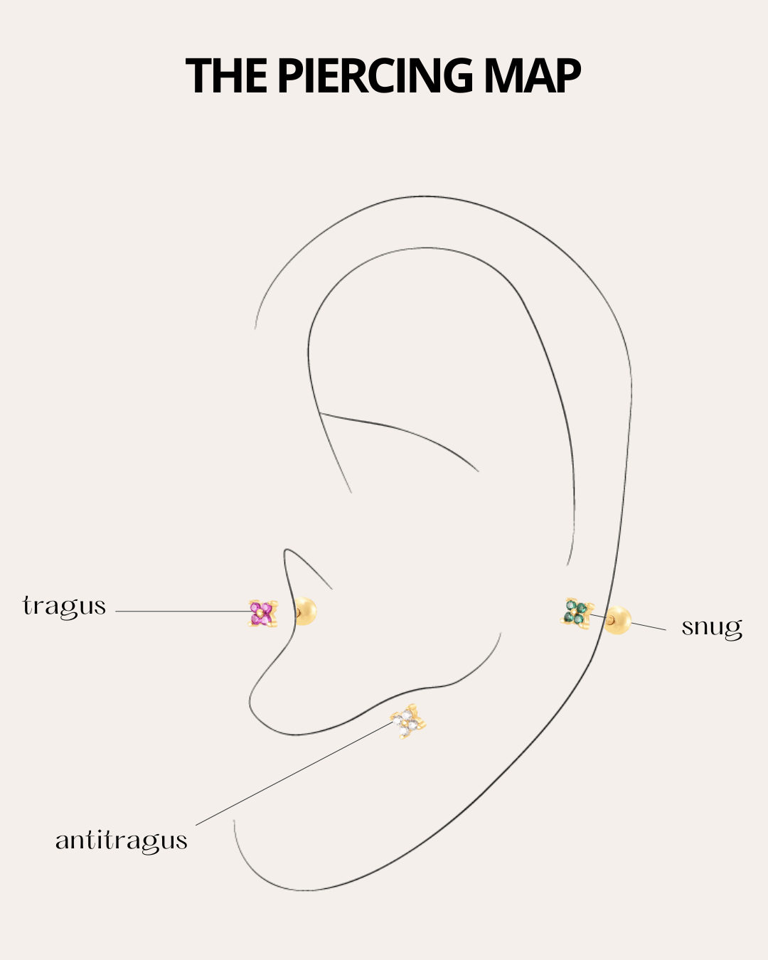 PENDIENTESheylovePiercing square cz | heylove