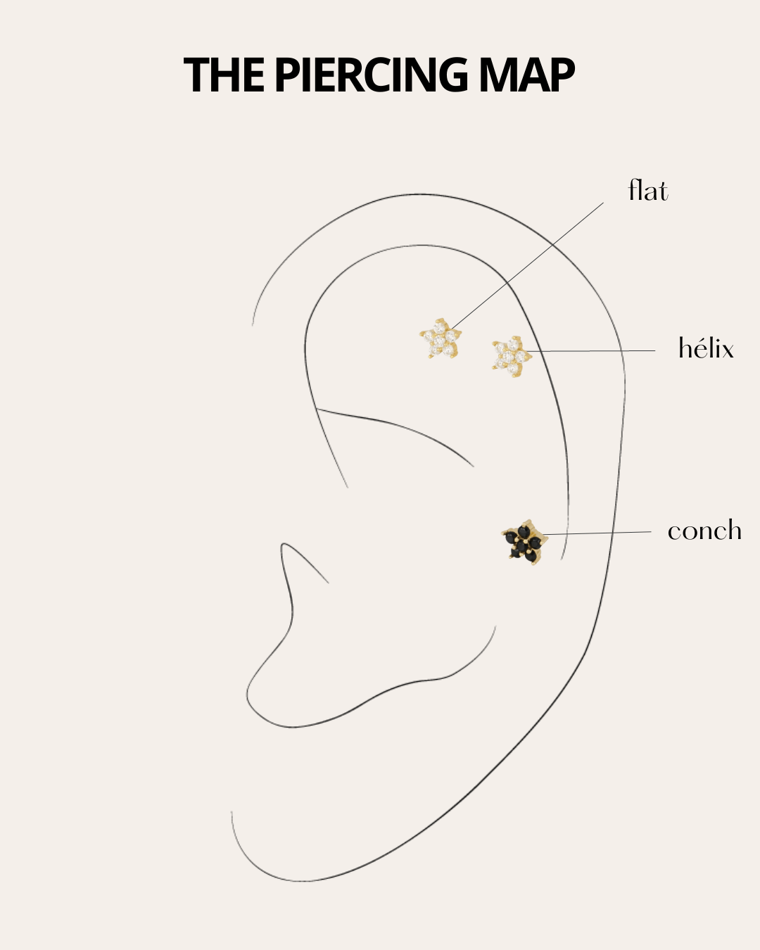 PENDIENTESheylovePiercing star cz | heylove