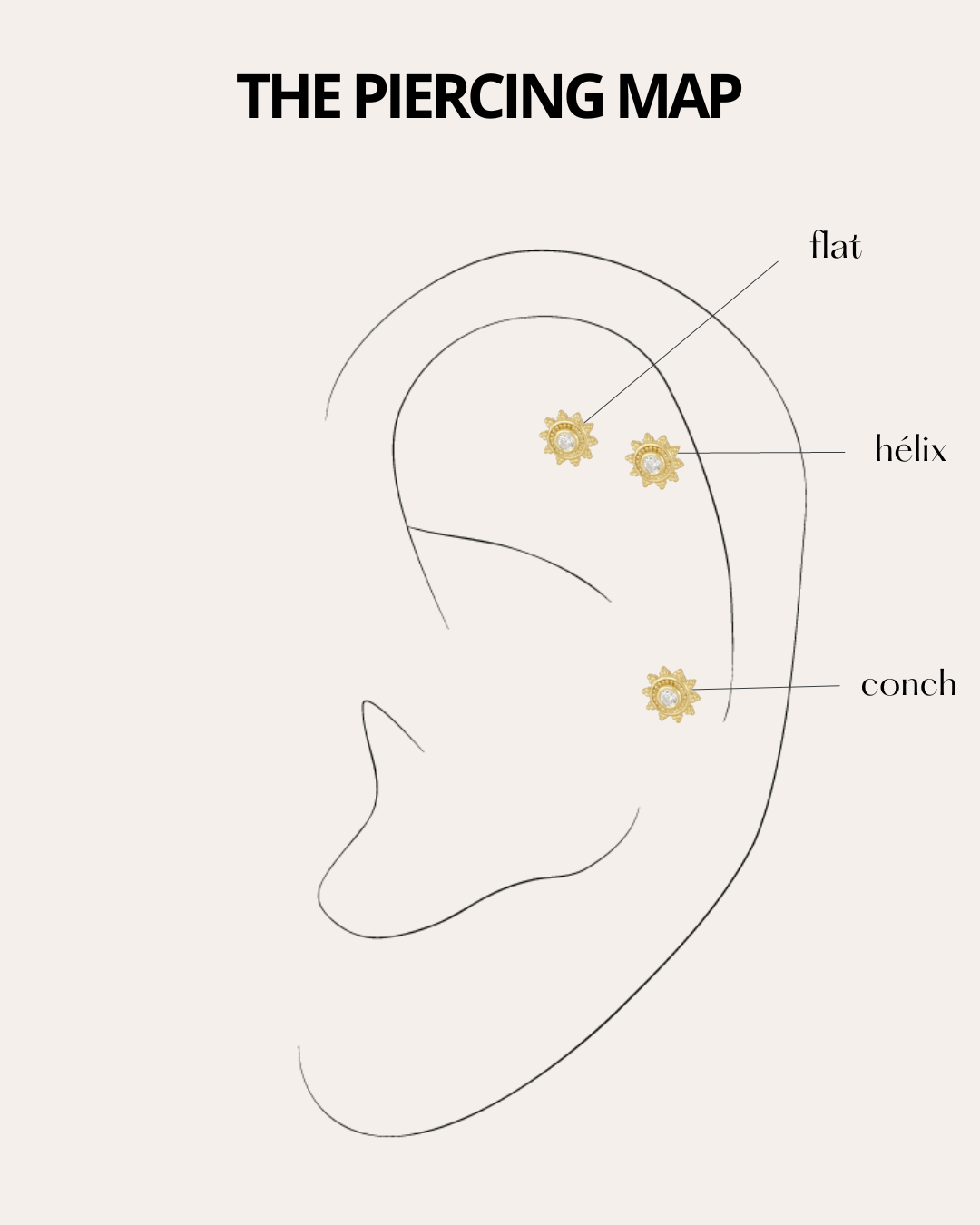 PENDIENTESheylovePiercing sun cz | heylove