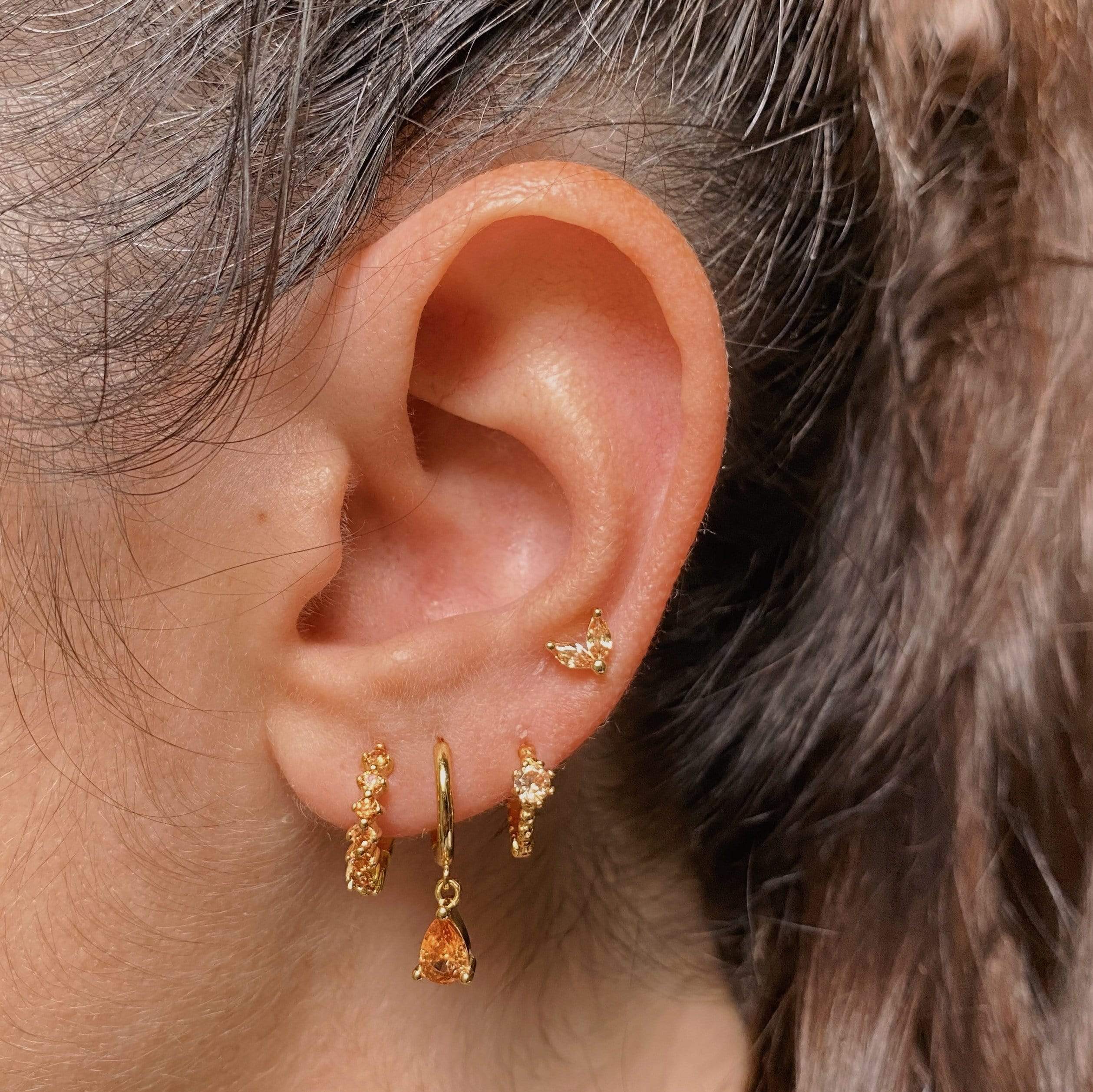 LAST CHANCEheylovePendientes roma hoops champagne plata | heylove