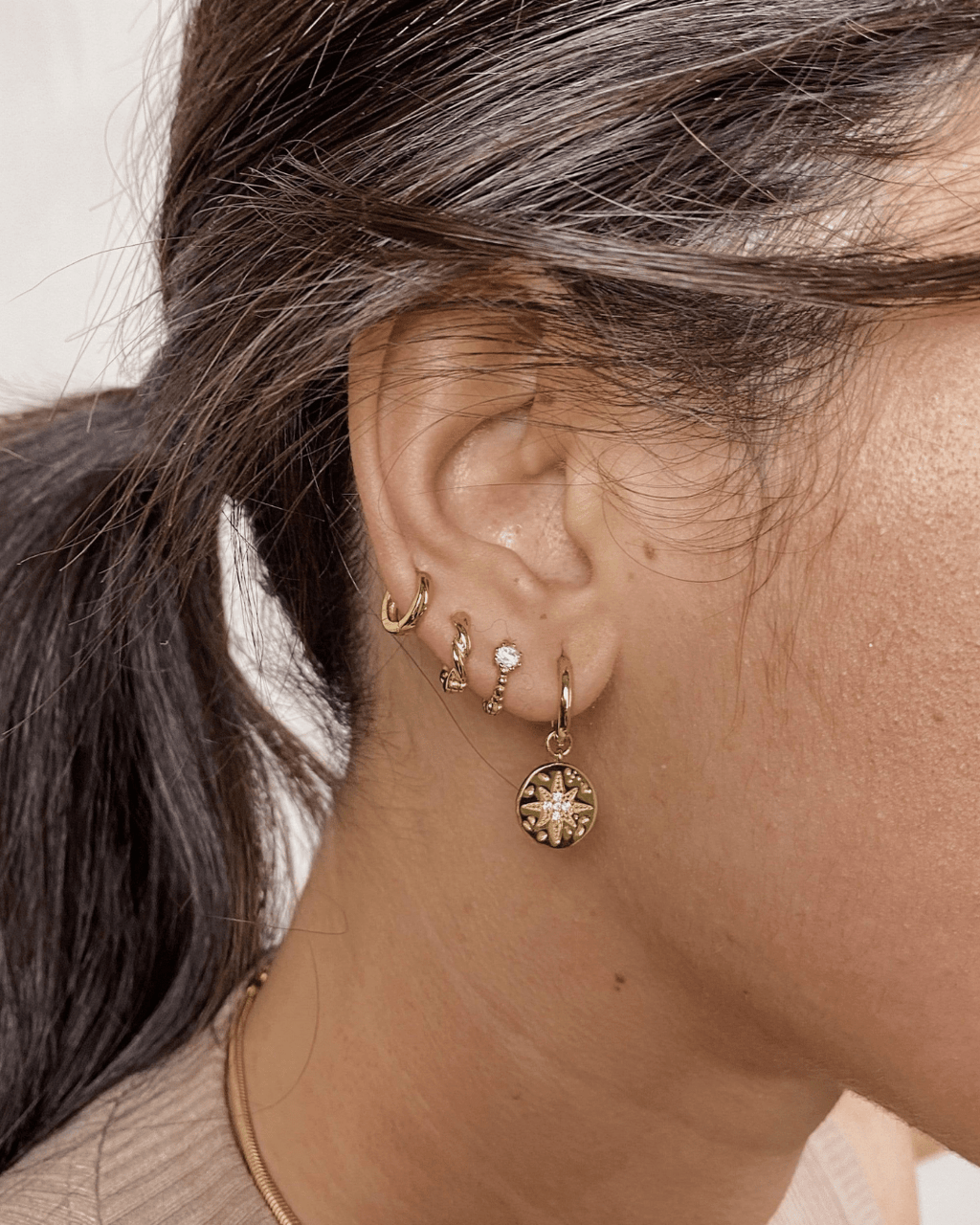 PENDIENTESheylovePendientes star medal | heylove