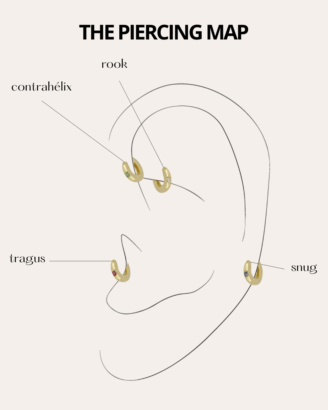 PIERCINGheylovePENDIENTES EXTRA MINI HOOPS DOT 8 MM | HEYLOVE